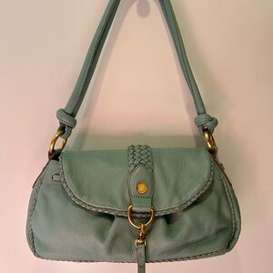 Vintage Wilsons Leather Green Leather Shoulder Bag